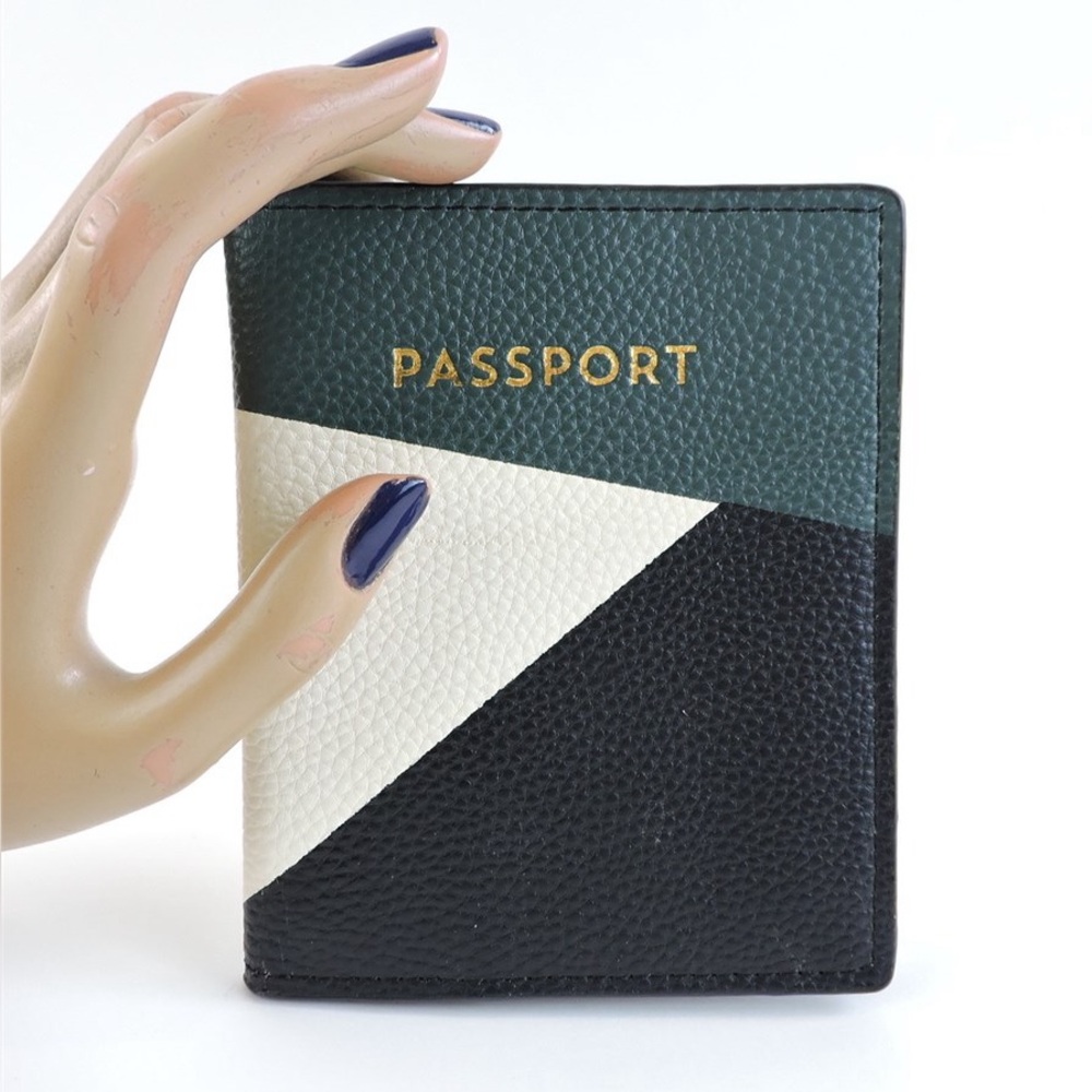 Love & Lore Colourblock Faux-Leather Passport Wallet Cover